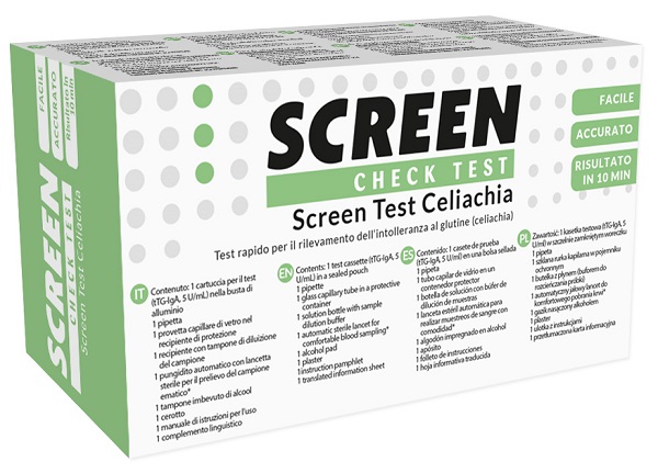 SCREEN TEST RAPIDO SCREEN TEST CELIACHIA PER RILEVAZIONE INTOLLERANZA GLUTINE 1 PEZZO - Gruppofarmastore.it
