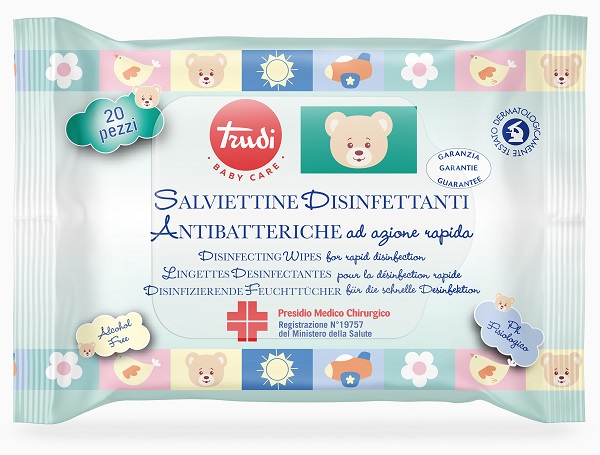 TRUDI BABY CARE SALVIETTINE DISINFETTANTI PMC 20 PEZZI - Gruppofarmastore.it