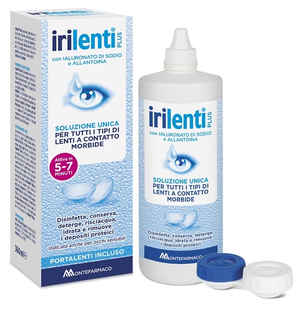 SOLUZIONE UNICA PER LENTI A CONTATTO IRILENTI 360 ML + PORTALENTI - Gruppofarmastore.it
