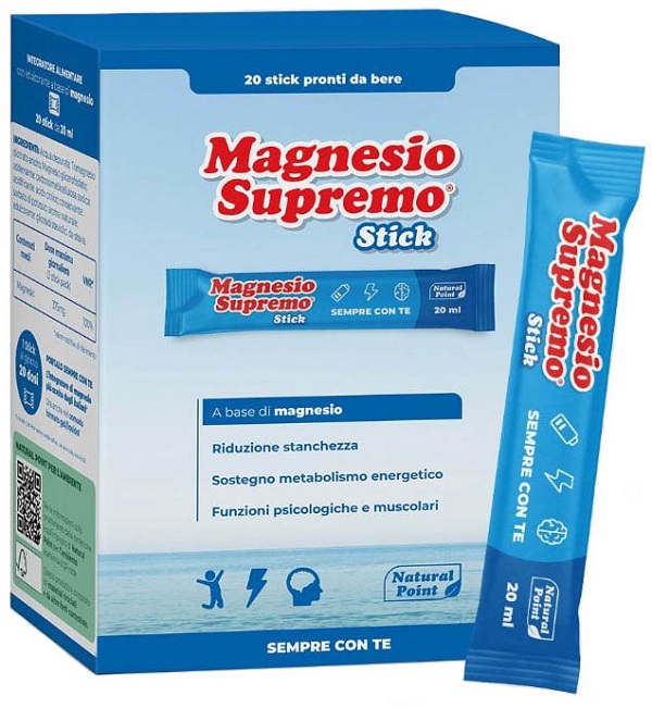 MAGNESIO SUPREMO 20 STICK DA 20 ML - Gruppofarmastore.it