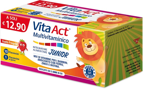 VITA ACT MULTIVITAMINICO JUNIOR 10 FIALE DA 10 ML - Gruppofarmastore.it