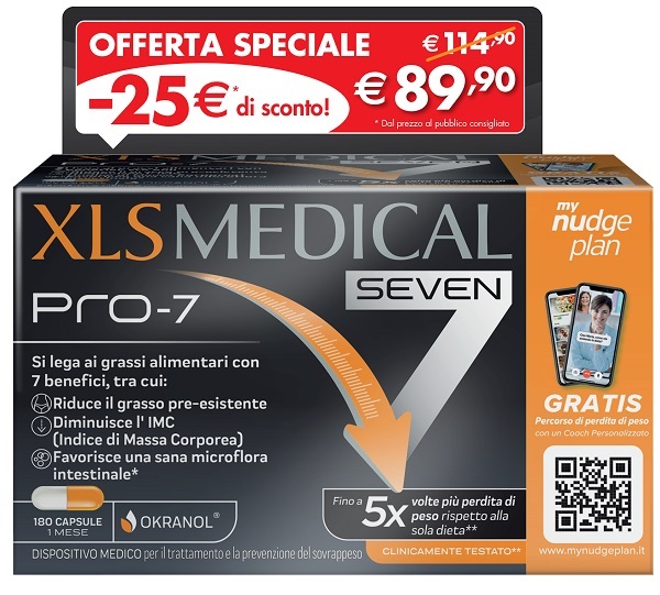 XLS MEDICAL PRO 7 180 CAPSULE TAGLIO PREZZO - Gruppofarmastore.it