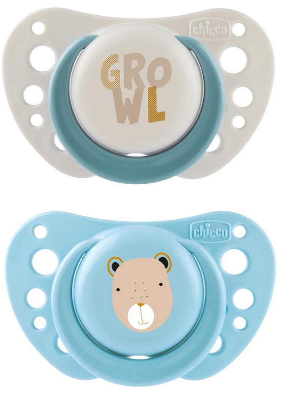 CHICCO SUCCHIETTI AIR AZZURRO SILICONE 2-6 MESI 2 PEZZI - Gruppofarmastore.it