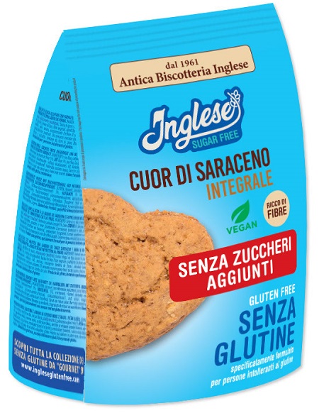 INGLESE BISCOTTI CUOR DI SARACENO INTEGRALI SENZA ZUCCHERI AGGIUNTI 200 G - Gruppofarmastore.it