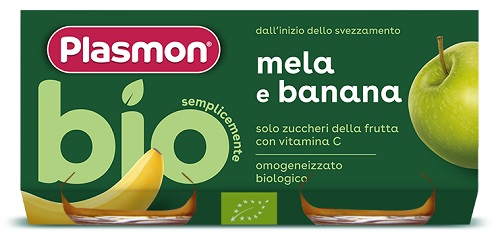 PLASMON OMOGENEIZZATO BIO BANANA MELA 2 VASETTI X 80 G - Gruppofarmastore.it