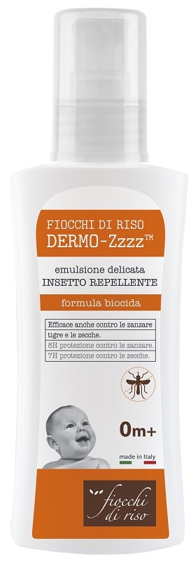 FIOCCHI DI RISO DERMO ZZZZ EMULSIONE DELICATA REPELLENTE 0 MESI + 100 ML - Gruppofarmastore.it