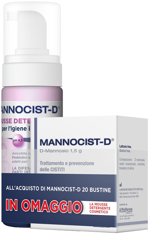 MANNOCIST-D 20 BUSTE + MANNOCIST-D MOUSSE DETERGENTE ANTIBATTERICO 150 ML IN OMAGGIO - Gruppofarmastore.it