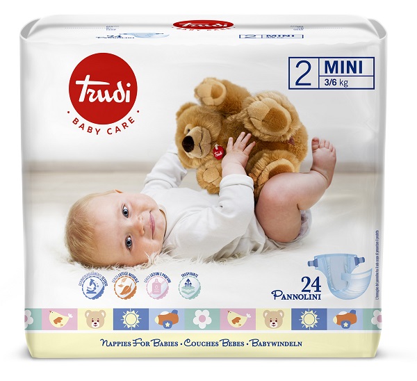 TRUDI BABY CARE PANNOLINI MINI 3/6 KG 24 PEZZI - Gruppofarmastore.it