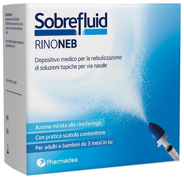 SOBREFLUID RINONEB DISPOSITIVO NEBULIZZATORE + SIRINGA LUER  LOCK DA 50 ML + AGOCANNULA PER PRELIEVO SOLUZIONE - Gruppofarmastore.it