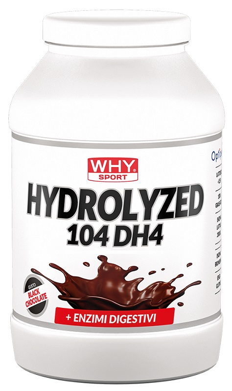 WHYSPORT HYDROLYZED 104 DH4 BLACK CHOCOLATE 900 G - Gruppofarmastore.it