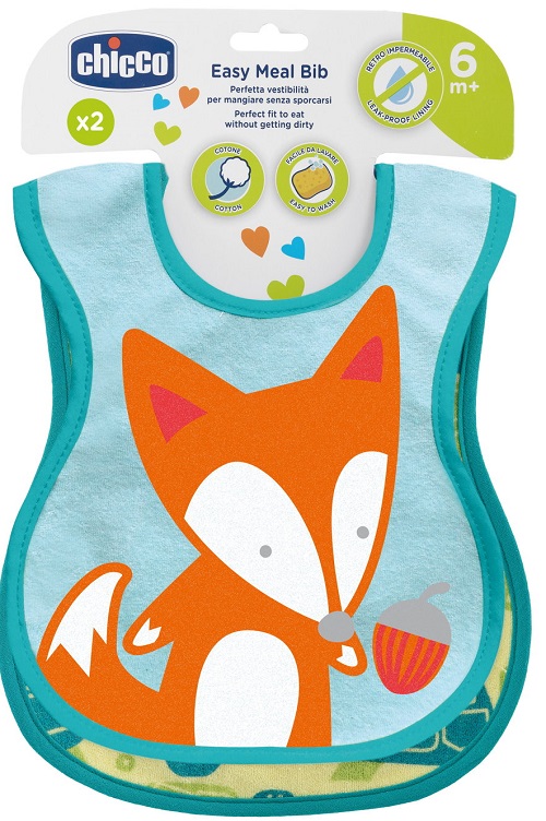 CHICCO BAVAGLINE 6M+ NEUTRE 2 PEZZI - Gruppofarmastore.it