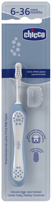 CHICCO SPAZZOLINO 6 MESI+ AZZURRO - Gruppofarmastore.it