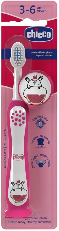 CHICCO SPAZZOLINO 3-6 YEARS ROSA - Gruppofarmastore.it