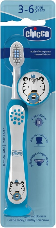 CHICCO SPAZZOLINO 3-6 YEARS AZZURRO - Gruppofarmastore.it