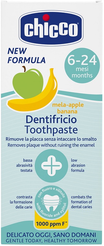 CHICCO DENTIFRICIO 6 MESI+ MELABANANA CON FLUORO 50 ML - Gruppofarmastore.it