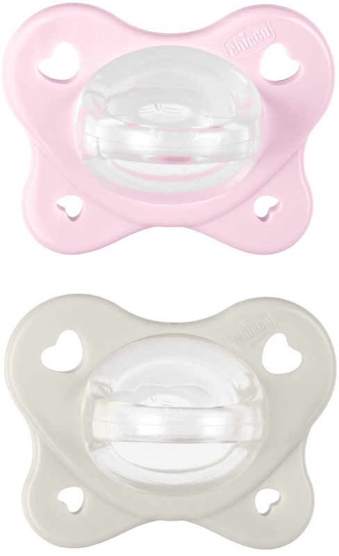 CHICCO DUAL SOFT SUCCHIETTO ROSA 2-6 MESI 2 PEZZI - Gruppofarmastore.it