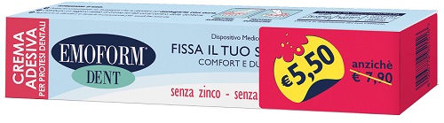 CREMA ADESIVA EMOFORM DENT PER PROTESI DENTALE 45 G TAGLIO PREZZO - Gruppofarmastore.it