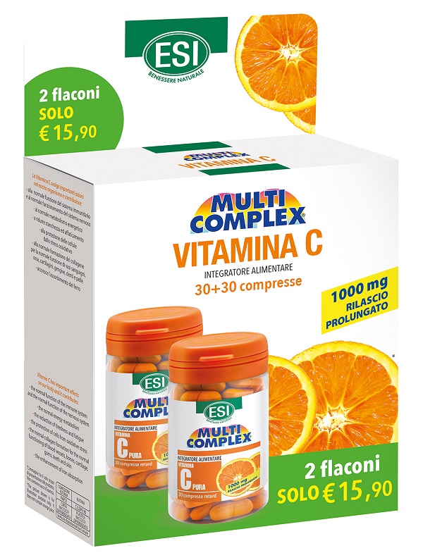 ESI VITAMINA C 1000MG RILASCIO PROLUNGATO 30+30 COMPRESSE SENZA GLUTINE - Gruppofarmastore.it