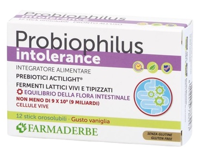 PROBIOPHILUS INTOLLERANCE 12 STICK PACK - Gruppofarmastore.it