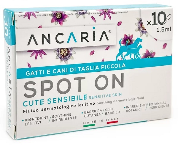 ANCARIA SPOT-ON GATTI E CANI TAGLIA PICCOLA 10 PIPETTE X 1,5ML - Gruppofarmastore.it