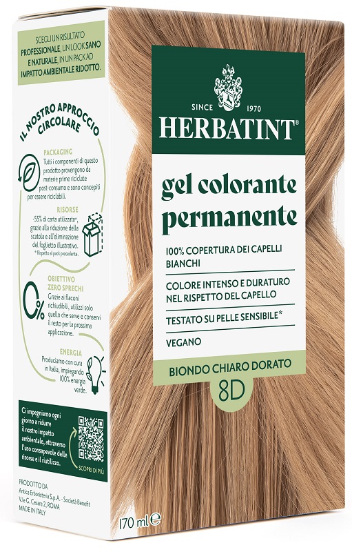 HERBATINT 8D BIONDO CHIARO DORATO 170 ML - Gruppofarmastore.it