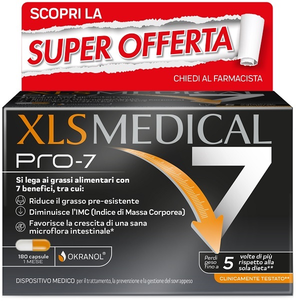 XLS MEDICAL PRO-7 180 CAPSULE TAGLIO PREZZO - Gruppofarmastore.it