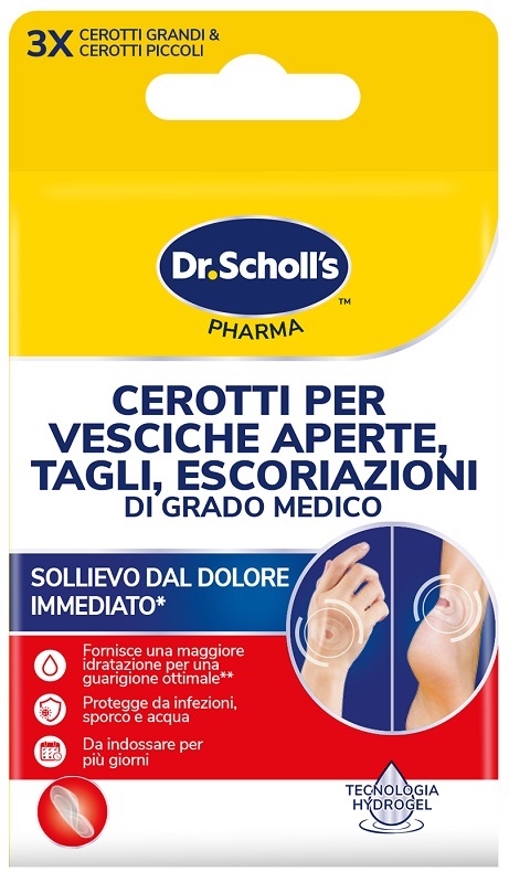 CEROTTI SCHOLL VESCICHE TAGLIE ESCORIAZIONI 6 PEZZI - Gruppofarmastore.it