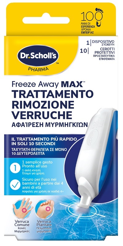 TRATTAMENTO RIMOZIONE VERRUCHE SCHOLL FREEZE AWAY MAX - Gruppofarmastore.it