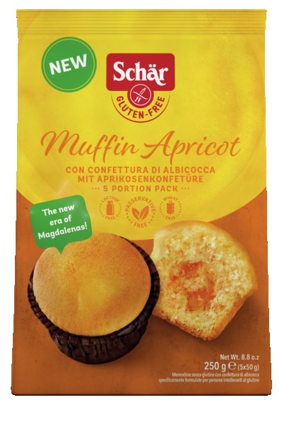SCHAR MUFFIN APRICOT 5 PEZZI DA 50 G - Gruppofarmastore.it