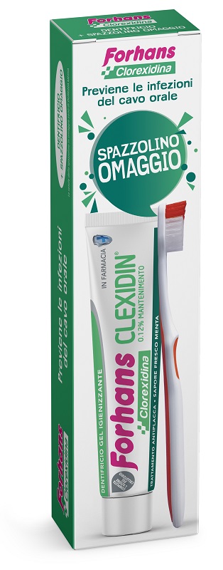 FORHANS DENTIFRICIO CLEXIDIN + SPAZZOLINO - Gruppofarmastore.it