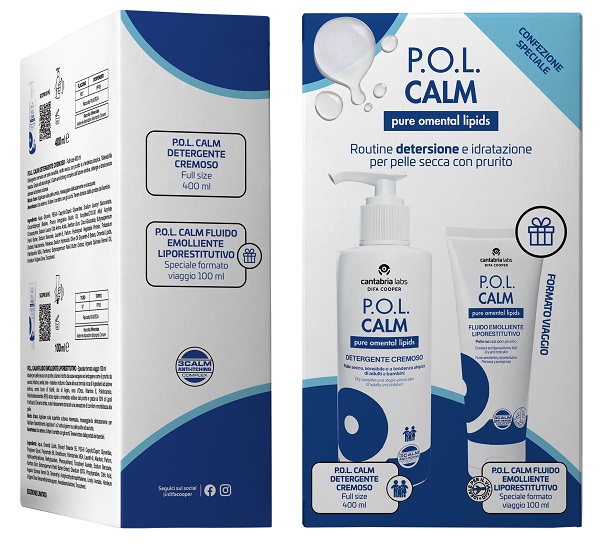 POL CALM DETERGENTE CREMOSO 400 ML + POL CALM FLUIDO EMOLLIENTE LIPORESTITUTIVO 100 ML - Gruppofarmastore.it