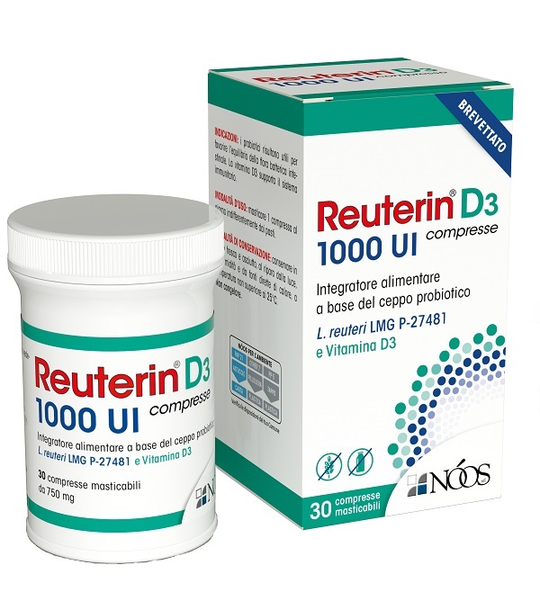 REUTERIN D3 COMPRESSE 1000 UI 30 COMPRESSE MASTICABILI SENZA GLUTINE SENZA LATTOSIO - Gruppofarmastore.it