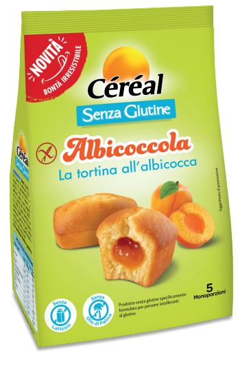 CEREAL ALBICOCCOLA TORTINA ALBICOCCA 5 PEZZI DA 35 G SENZA LATTOSIO - Gruppofarmastore.it