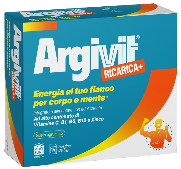 ARGIVIT RICARICA+ 14 BUSTINE DA 6 G GUSTO AGRUMATO CON EDULCORANTE SENZA GLUTINE SENZA LATTOSIO - Gruppofarmastore.it