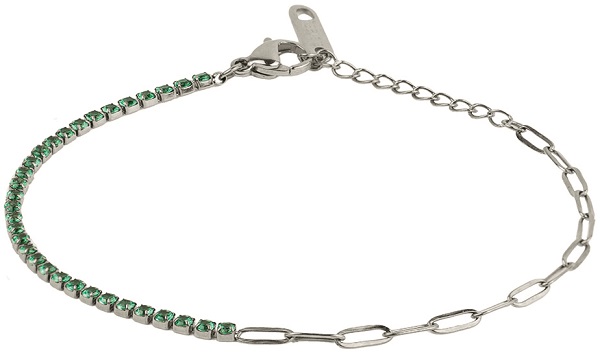 ATELIER 147 BRACCIALE SEMI TENNIS PIETRE VERDI - Gruppofarmastore.it