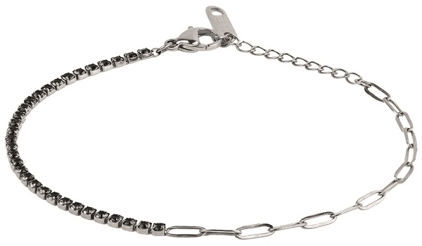 ATELIER 149 BRACCIALE SEMI TENNIS PIETRE NERE - Gruppofarmastore.it