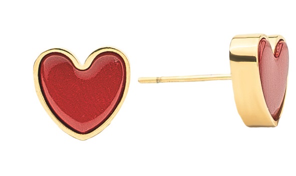 ATELIER 163 ORECCHINO CUORE SMALTATO ROSSO - Gruppofarmastore.it