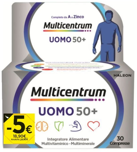 MULTICENTRUM UOMO 50+ 30 COMPRESSE PROMO 2026 - Gruppofarmastore.it