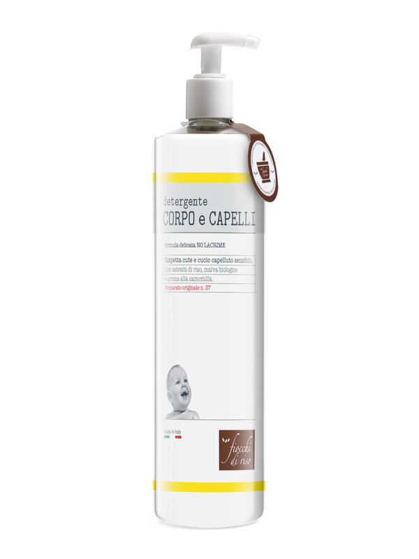 FIOCCHI DI RISO DETERGENTE CORPO E CAPELLI CAMOMILLA 750 ML - Gruppofarmastore.it