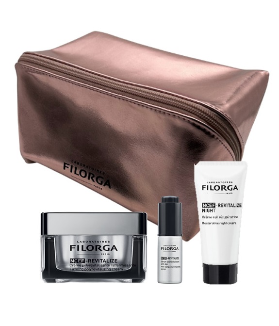 FILORGA XMAS 2026 COFFRET REVITALIZATION NCEF REVITALIZE SERUM + NCEF REVITALIZE CREAM + NCEF REVITALIZE MASK + TROUSSE - Gruppofarmastore.it