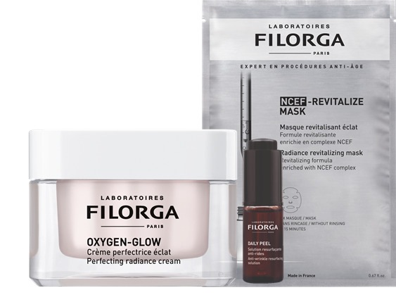 FILORGA XMAS 2026 COFFRET GLOW OXYGEN GLOW DAILY PEEL + OXYGEN GLOW CREAM + NCEF REVITALIZE MASK - Gruppofarmastore.it