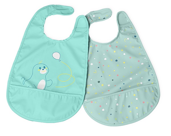 CHICCO BAVAGLINA PAPPA AZZURRO 6M+ 2 PEZZI - Gruppofarmastore.it
