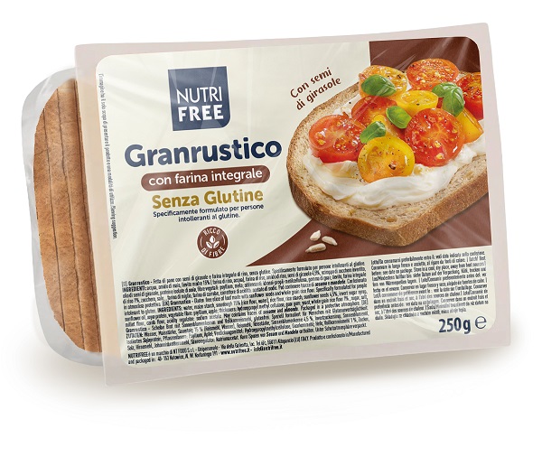 NUTRIFREE GRANRUSTICO CON FARINA INTEGRALE 250 G - Gruppofarmastore.it