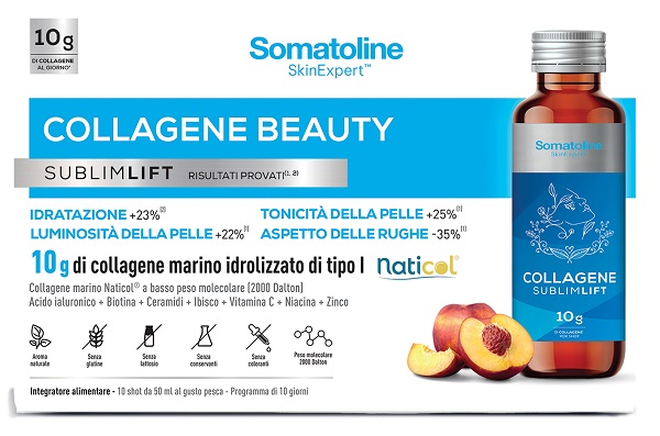 SOMATOLINE COLLAGENE BEAUTY SUBLIMLIFT 10 SHOT 50 ML GUSTO PESCA SENZA GLUTINE SENZA LATTOSIO CON EDULCORANTI - Gruppofarmastore.it